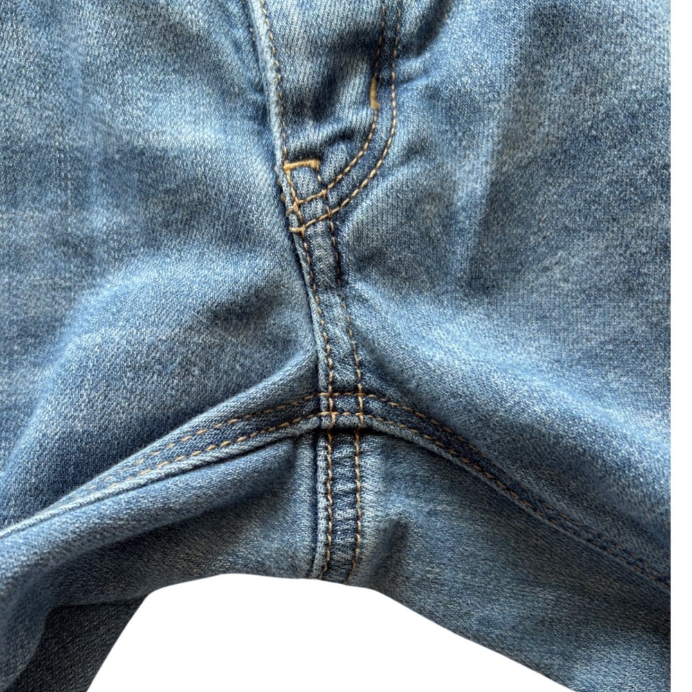 American Eagle Womens Distressed Skinny Jeans Blue Button Fly‎ Ripped Size 0 - Picture 4 of 12